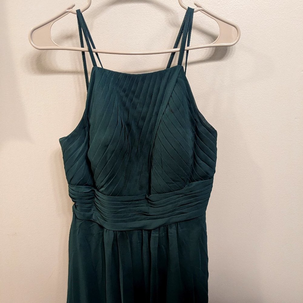 Azazie Gaia Pine Bridesmaid Dress (approx. size 6)